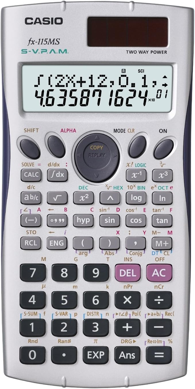 Casio Scientific Calculator Silver FX-115MS-SC-UH