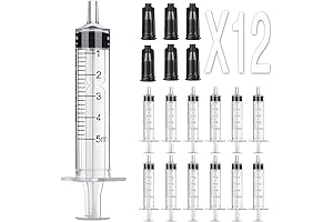 12 Pack 5ml Syringes for Precise Dispensing