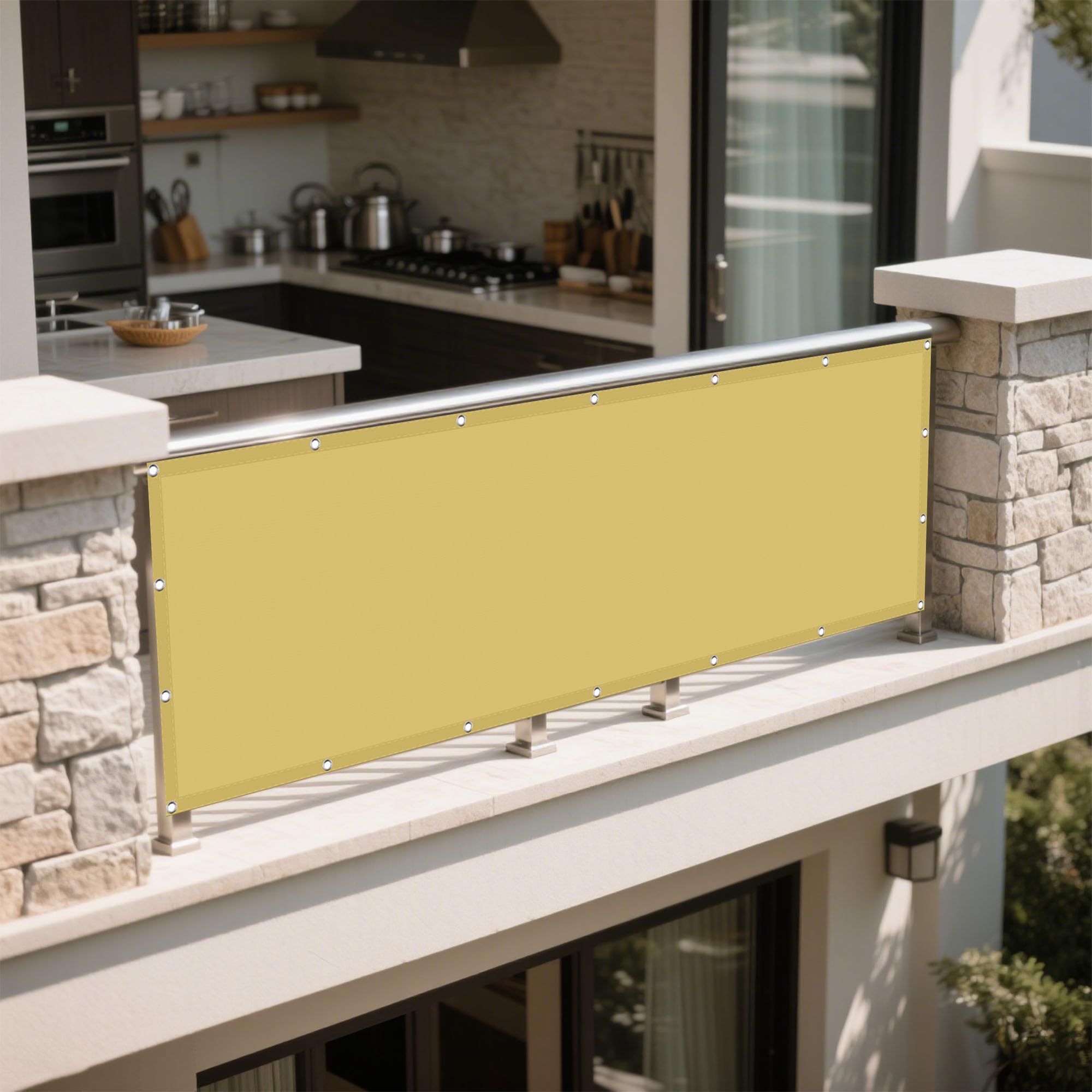 Voile d'ombrage étanche en plein air pour repas sur la terrasse