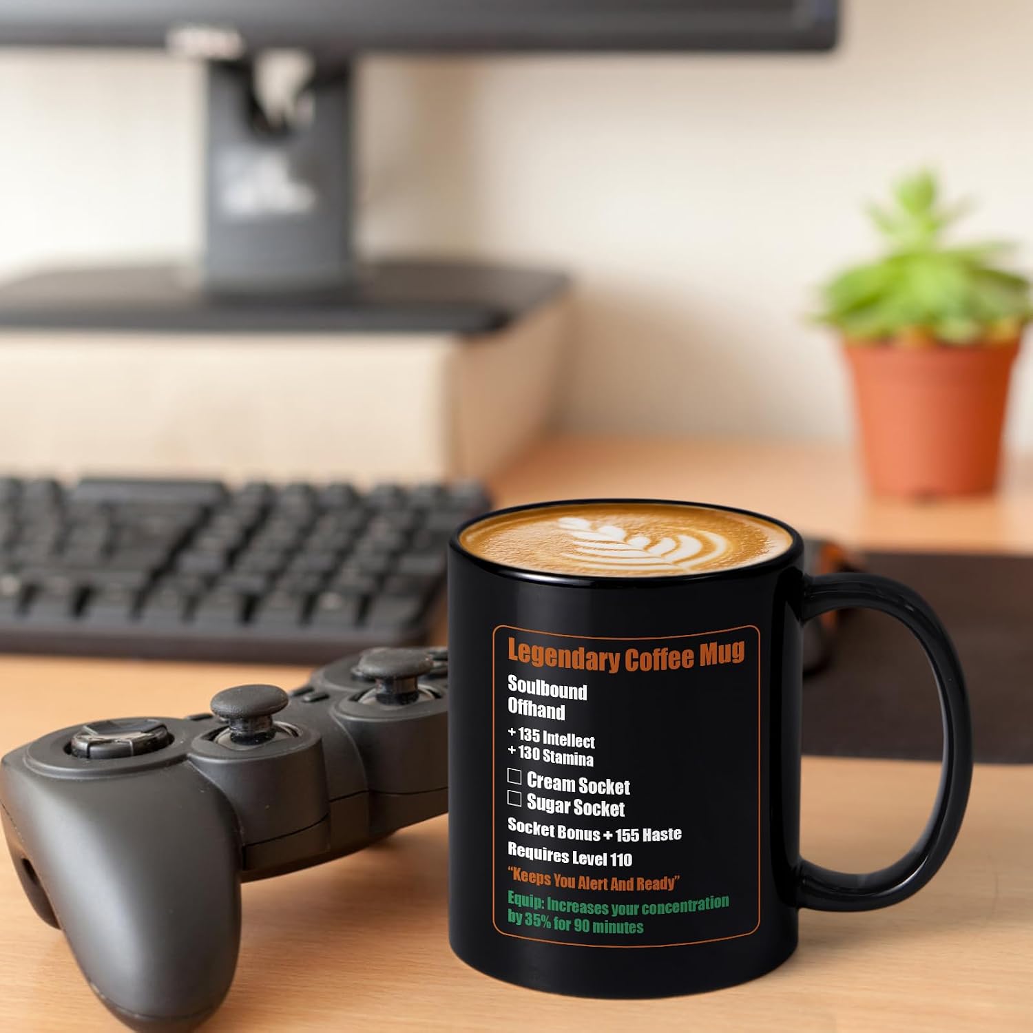 Cabtnca Gamer Gift, Legendary Coffee Mug, World of Warcraft Merchandise, Christmas Birthday Gift for Nerd Gamer, Gaming Mug, 11 Oz