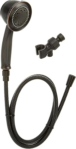 Delta Faucet Cabezal de ducha de mano de 5 pulverizaciones con manguera, bronce veneciano 75520RB140