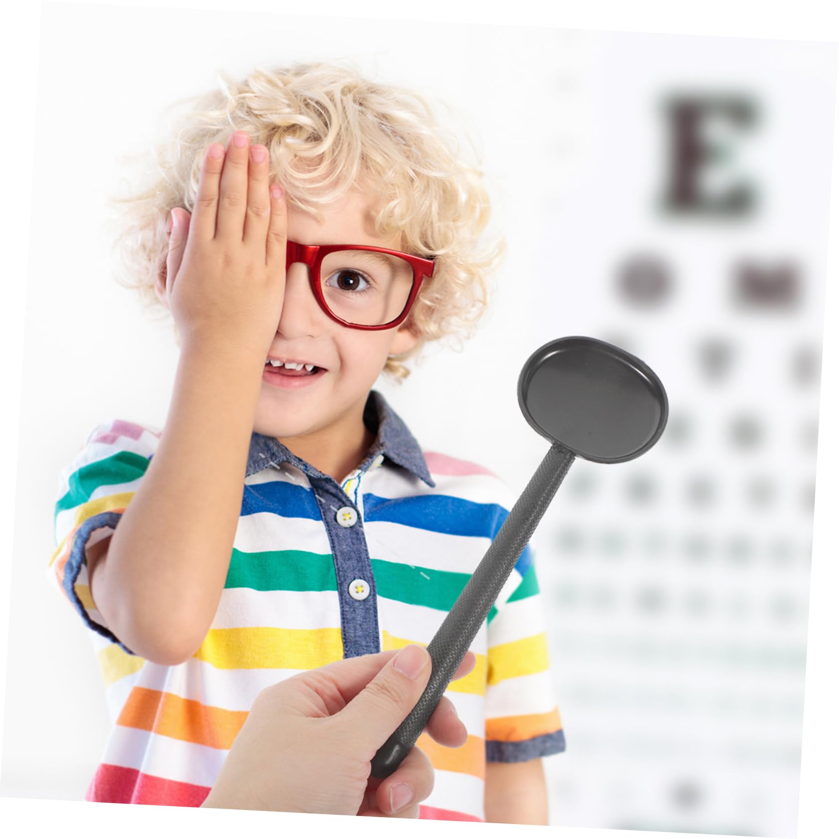 SEWOART 2pcs Vision Test Eye Shield Vision Chart Eye Cover Practical Visual Covers Eye Occluders Tool Eye Test Letters Eye Patches Tools Visual Testing Chart Optical Occluder Black Plastic