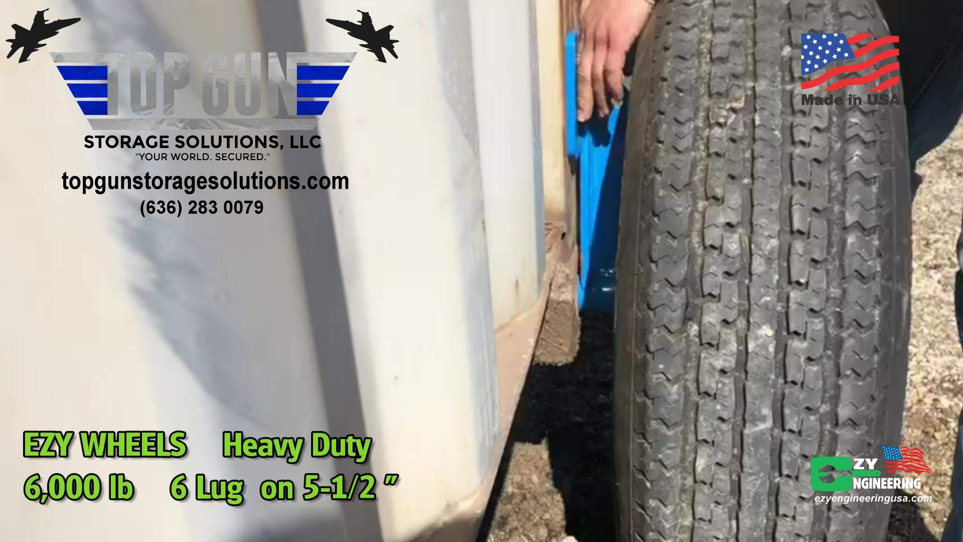 Ezy Engineering EZY Wheels Heavy Duty 6LUG Shipping Container Wheels