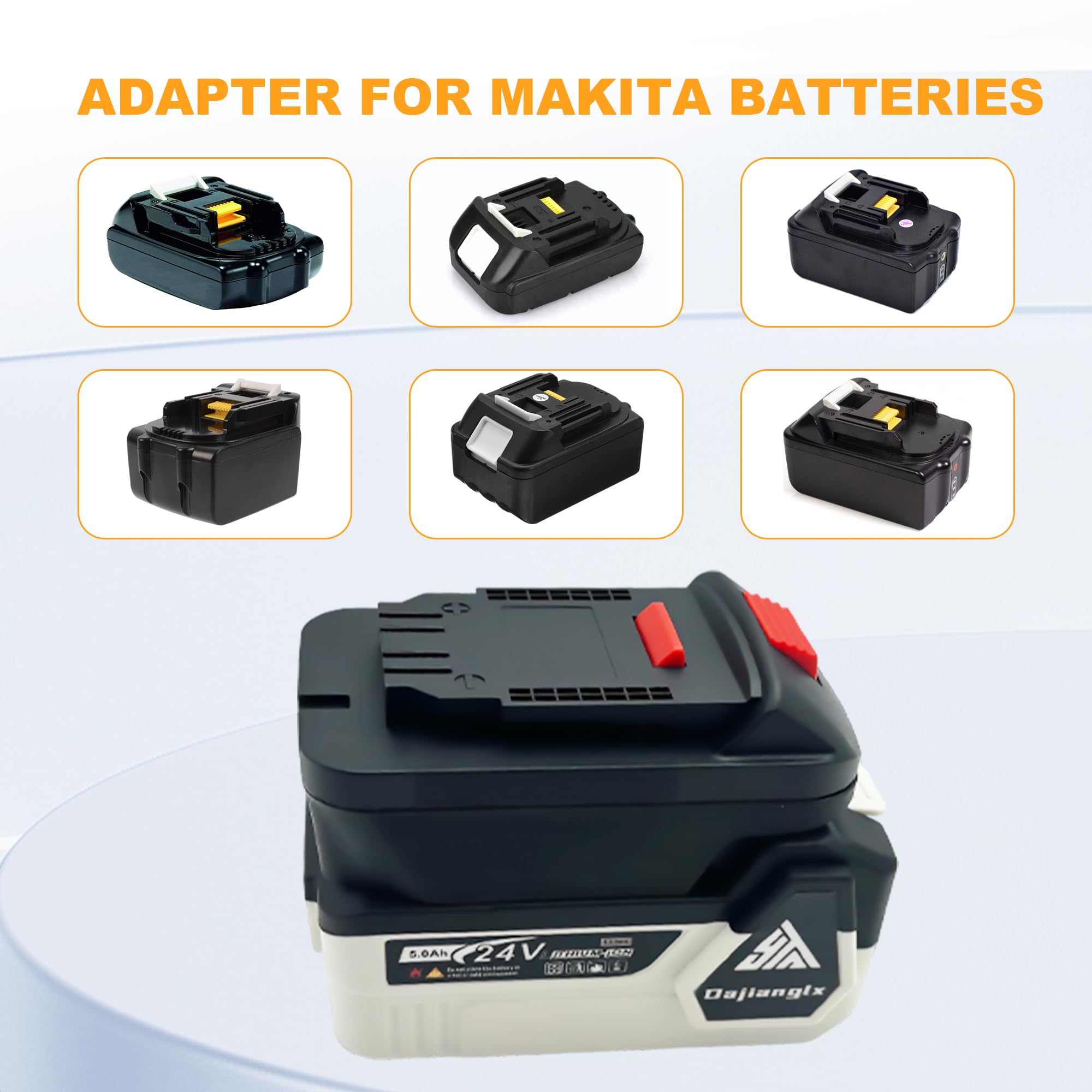 Dajianglx 2 Packs 5.0Ah 24V Battery Replacement for Makita 18-24V