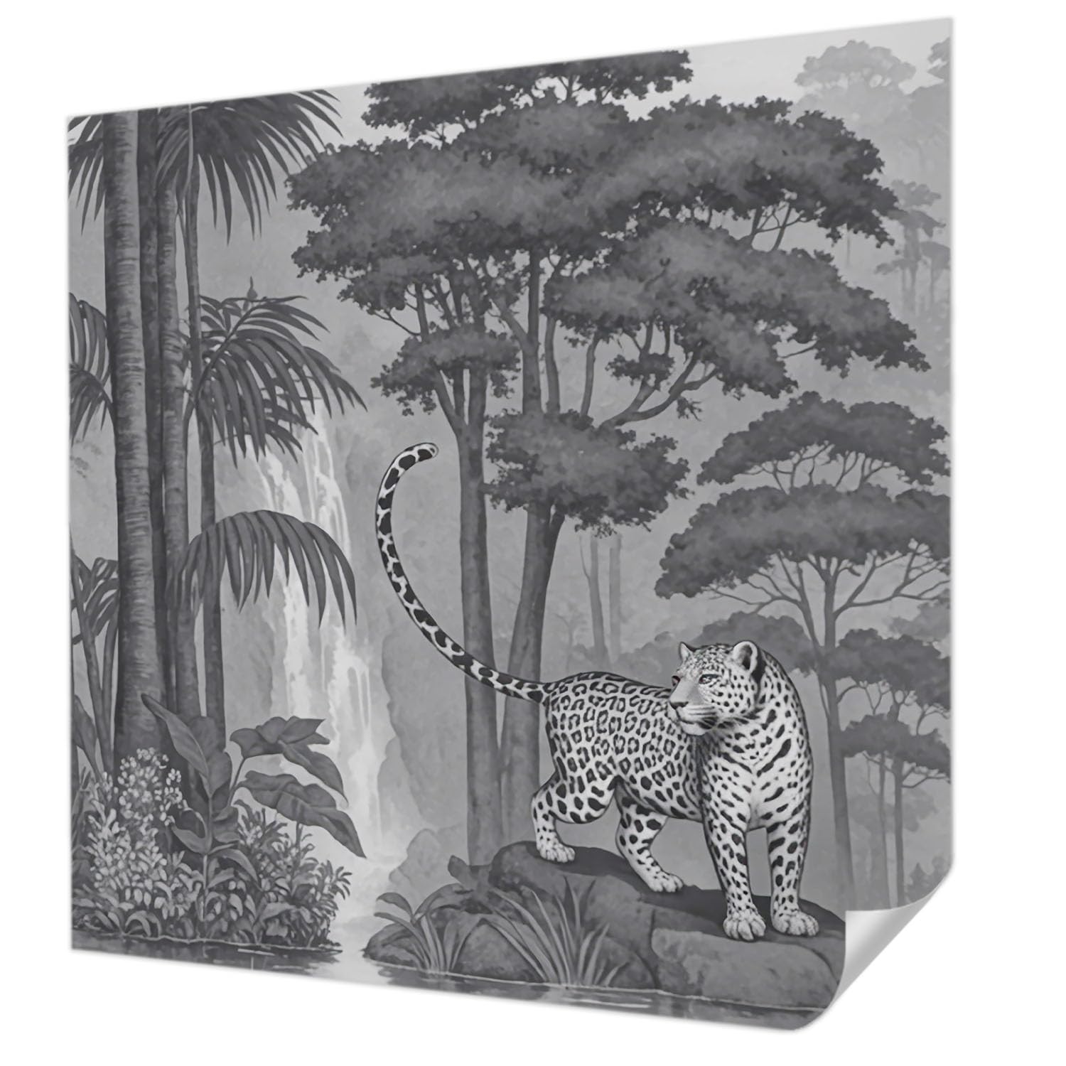Décoration intérieure haut de gamme avec le panoramique jungle tropicale