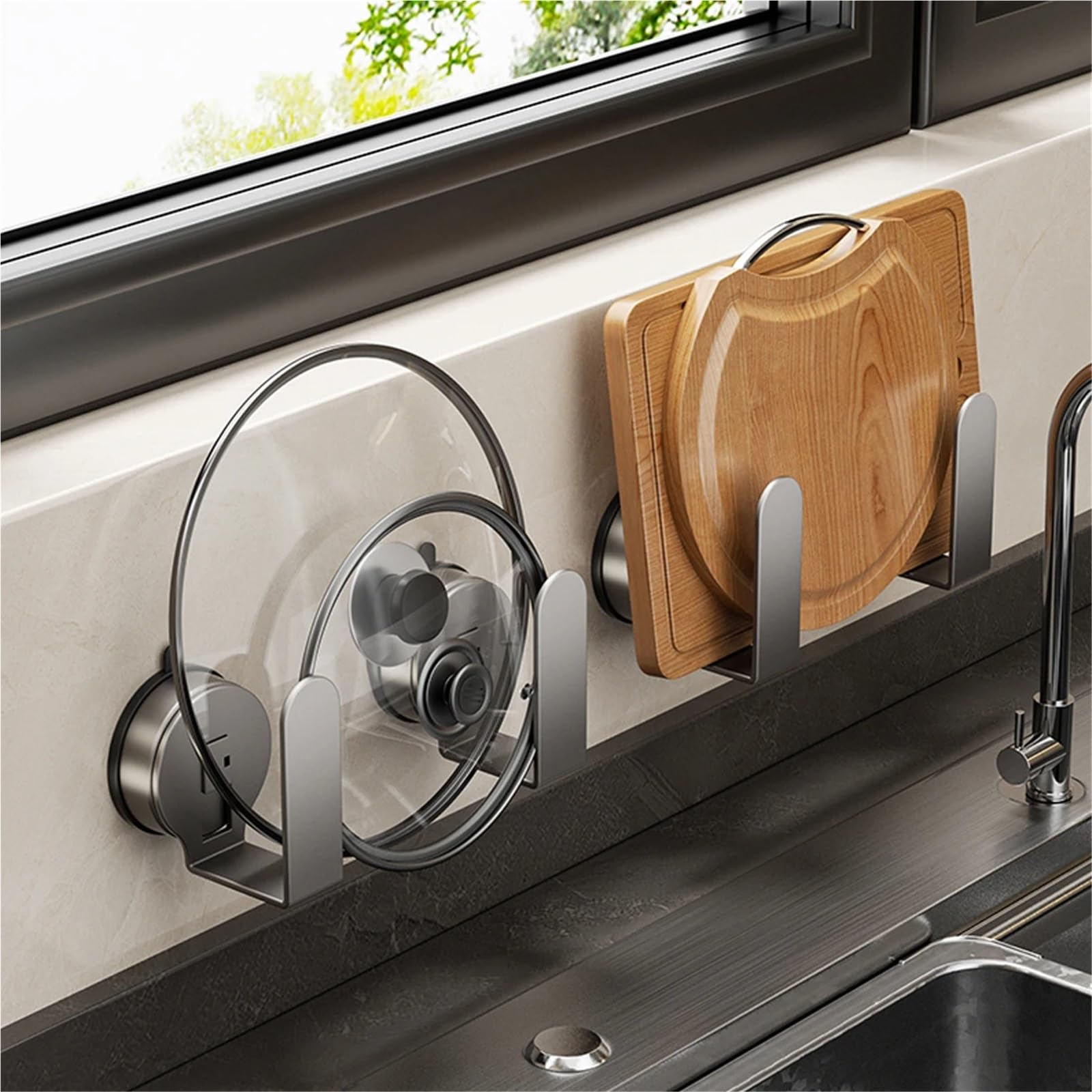 rangement cuisine Support De Couvercle De Casserole De Support De Rangement De Cuisine