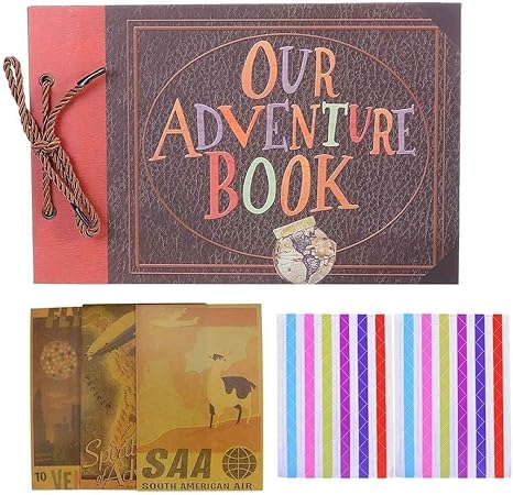 Amazon Dzbh レトロなフォトアルバムdiyクリートdiy手作りアルバムのアニバーサリーウェディングアルバムのためにクリスマスプレゼント 私たちの冒険の本 インテリア オンライン通販