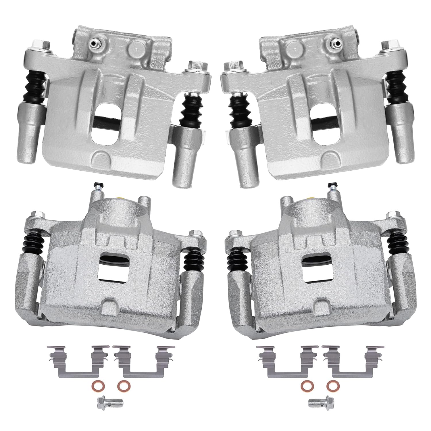 Detroit Axle - 4pc Brake Calipers for 2007-2017 Jeep Compass Patriot