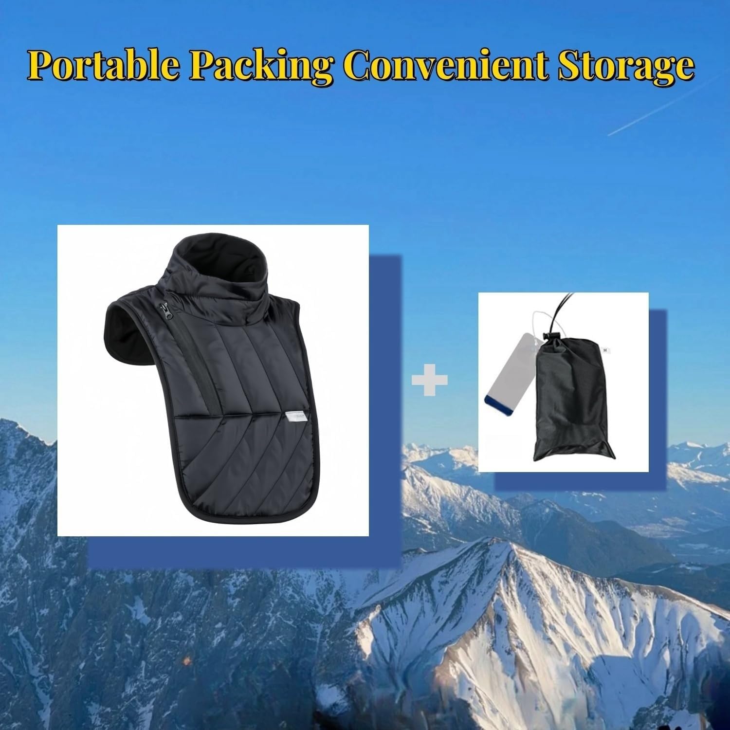 Scaldacollo da Motociclista ，Scaldacollo Moto Invernale，Sciarpa Termica per Moto - Impermeabile e Traspirante, Copricollo Regolabile Unisex per Ciclismo, Trekking, Sport Invernali