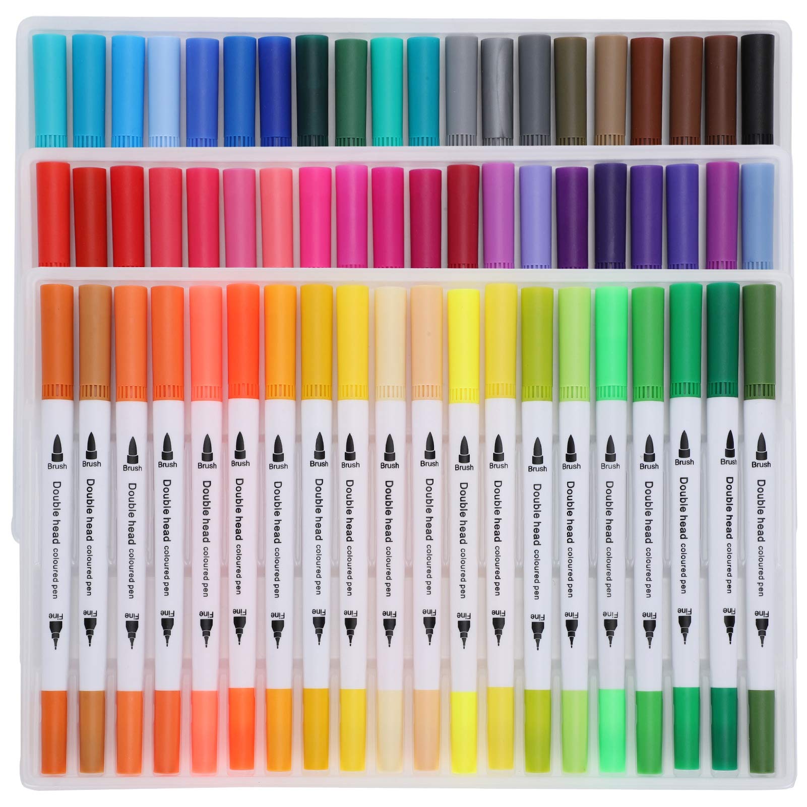 Markery akwarelowe w różnych kolorach Miękka końcówka FineLiner Podwójny pędzel Art Supplies (STBG-60色)