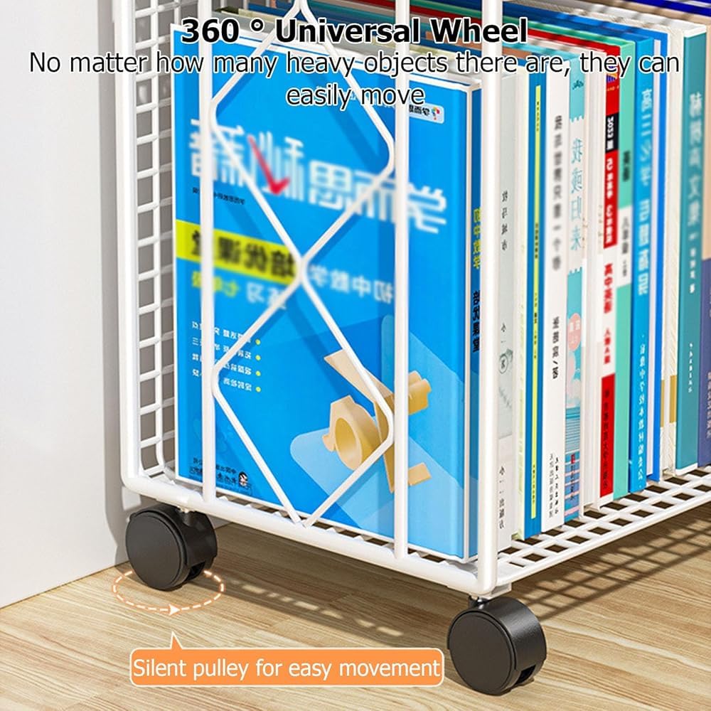 le - Carrello con ruote bloccabili e cartelle sospese, ideale per uso domestico e scolastico