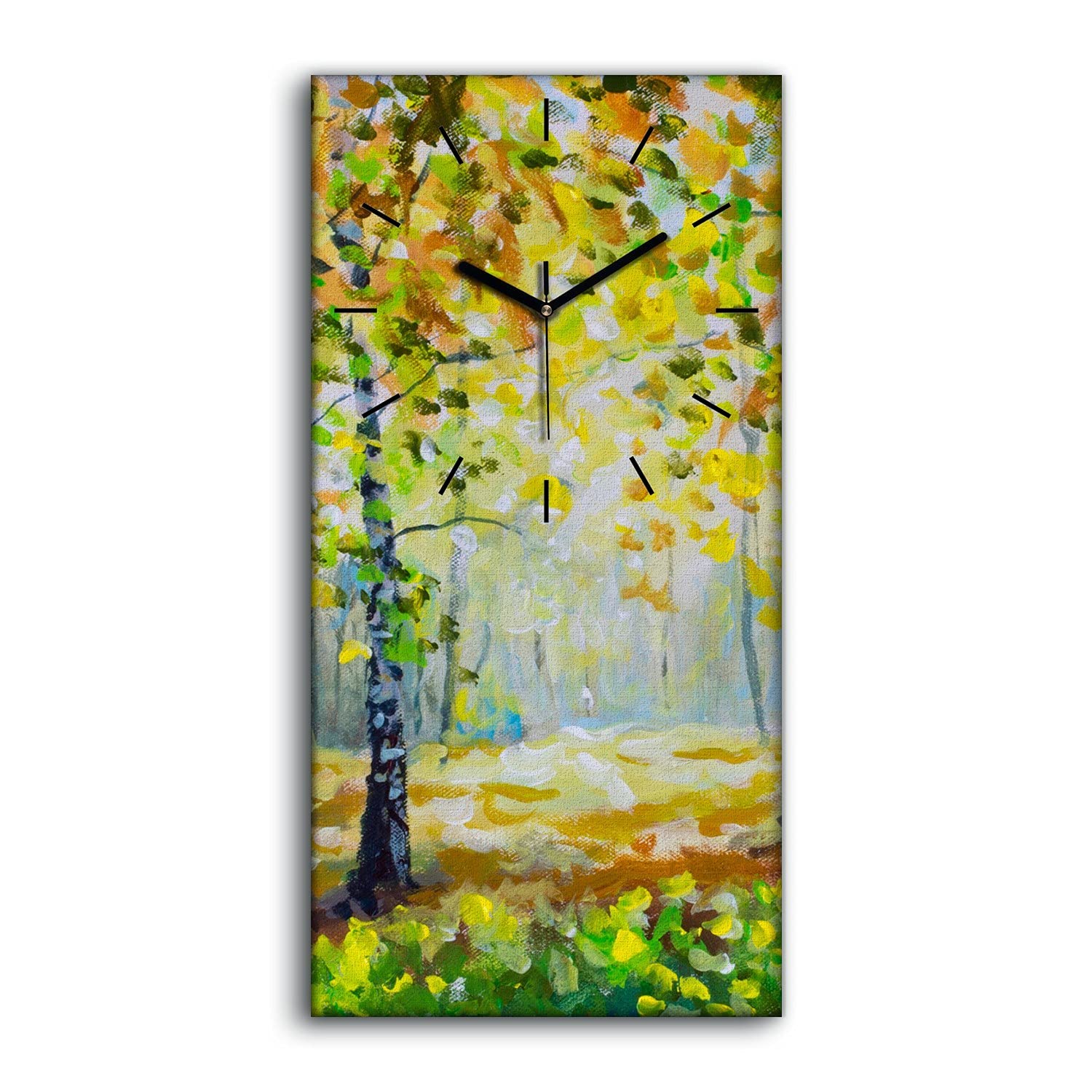Horloge sur Toile Coloray évocatrice de nature sauvage pour instaurer la sérénité chez soi
