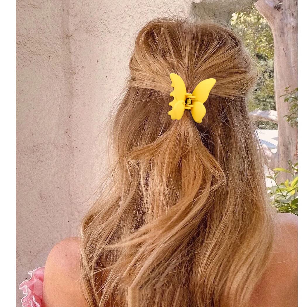 Butterfly Hair Clips for Women Girls 2.7" Butterfly Hair Claw Clips Butterfly Clips for Thick Thin Hair Small Butterfly Hair Clips Medium Butterfly Claw Clips Cute Butterfly Hair Accessories (Medium, Style-08) image 2