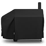 Unicook Offset Smoker Cover 60 Inch, Outdoor Heavy Duty Waterproof Charcoal BBQ Grill Cover, Fade Resistant, Compatible for Brinkmann, Char-Broil, Royal Gourmet and More, Black