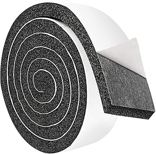 2 Rolls 2 Inch W 1/2 Inch T Weather Stripping Air Conditioner Open Cell Foam Seal Tape, Window Insulation High Resilience Seal Strip for Doors Window,Total 11FT