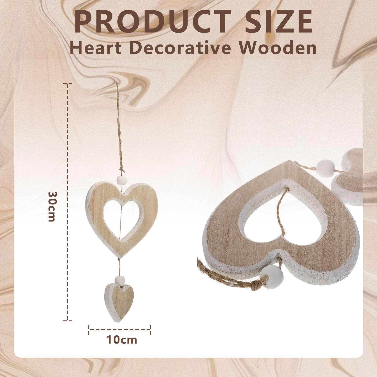 Ciondolo decorativo a forma di cuore in legno per finestre idea regalo