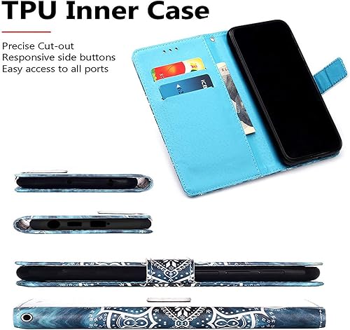 Miniatura 5 de Funda para Galaxy S22 Ultra, Funda tipo cartera para Galaxy S22 Ultra, Soporte de billetera Funda protectora de piel sintética con ranuras para