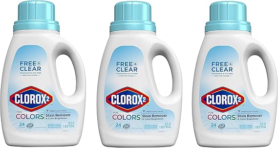 Clorox 2 for Colors, Free & Clear Stain Remover and Color Brightener, 33 Ounces (package May Vary) (Three Pack)
