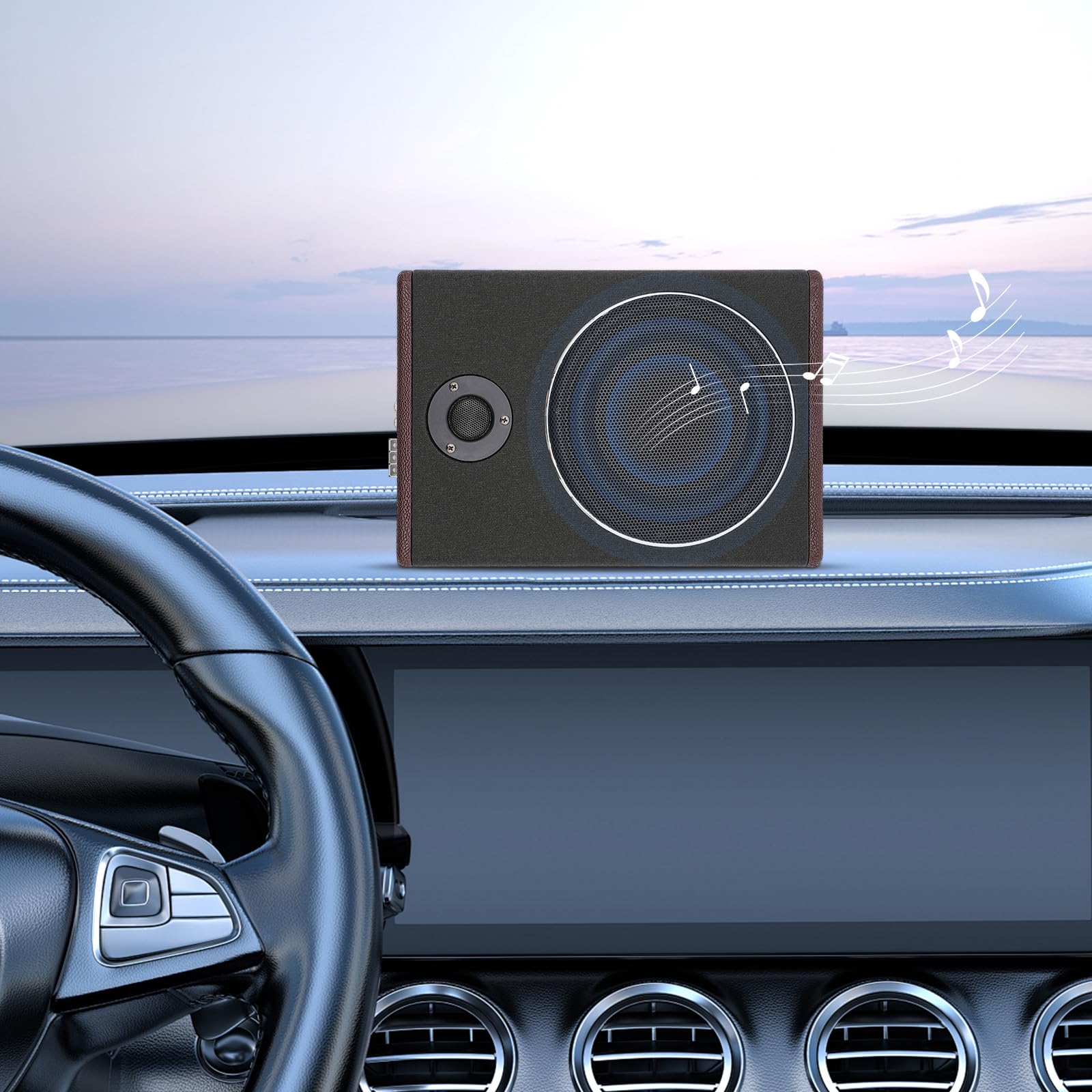 Subwoofer para coche, 12 V, 600 W, bajo estéreo, 8 pulgadas, amplificador de subwoofer activo para coche, SUV, camión, sistema de sonido