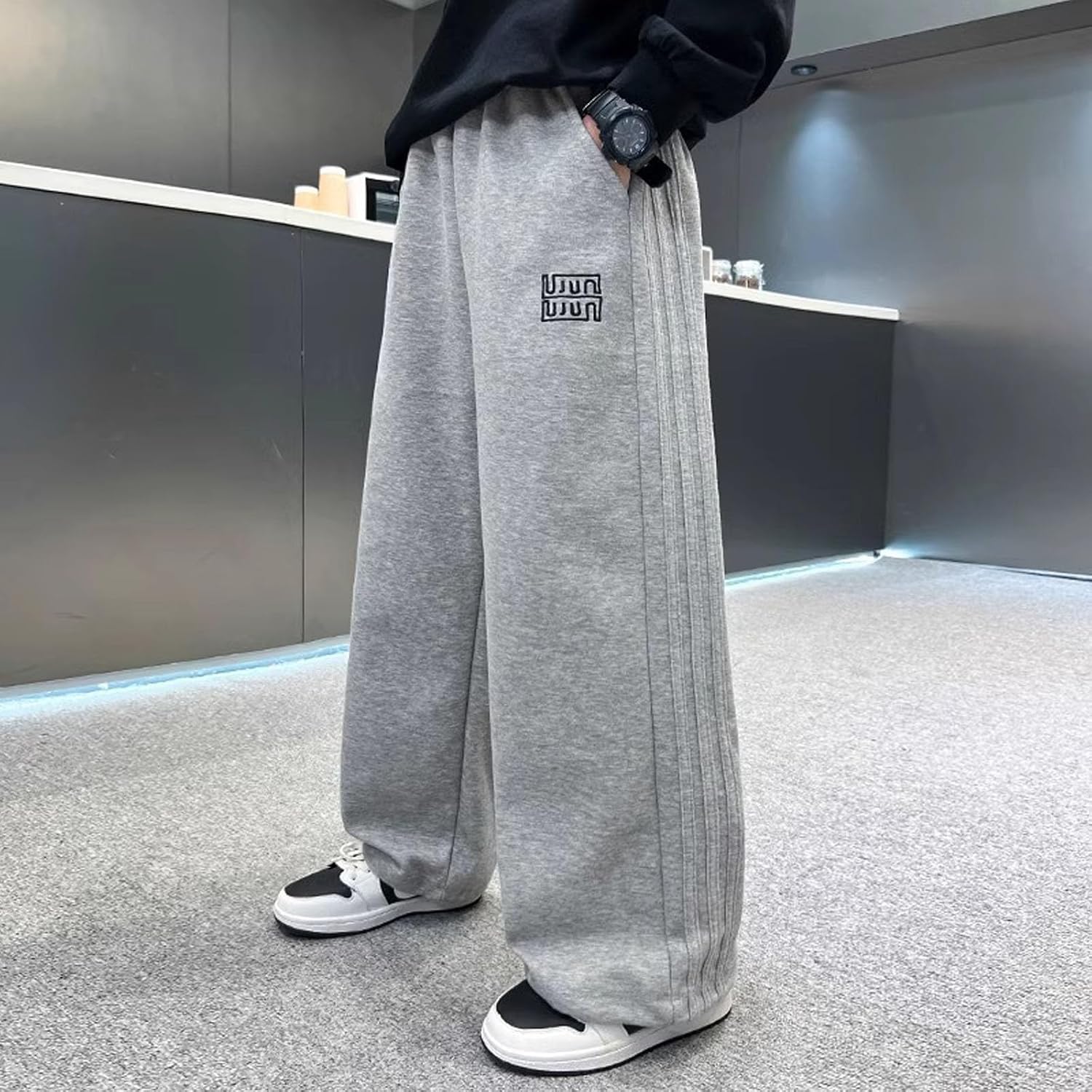 Toddler Jeans Boys Stretch Fit Elastic Waist Pull On Relaxed Children's Jogger Active Athletic Youth Workout Teenage Trousers