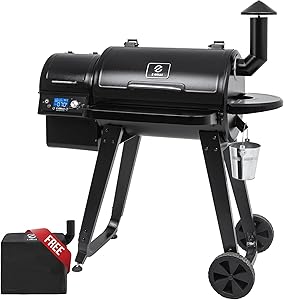 Z GRILLS ZPG-450A Wood Pellet Grill & Smoker with PID V3.0 Controller, 459 Sq in Cook Area, Meat Probe, Foldable Shelf, 8 in 1 BBQ Grill Outdoor Auto Temperature Control, Black