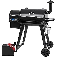 Z GRILLS ZPG-450A Wood Pellet Grill &amp; Smoker with PID V3.0 Controller, 459 Sq in Cook Area, Meat Probe, Foldable Shelf, 8 in 1 BBQ Grill Outdoor Auto Temperature Control, Black