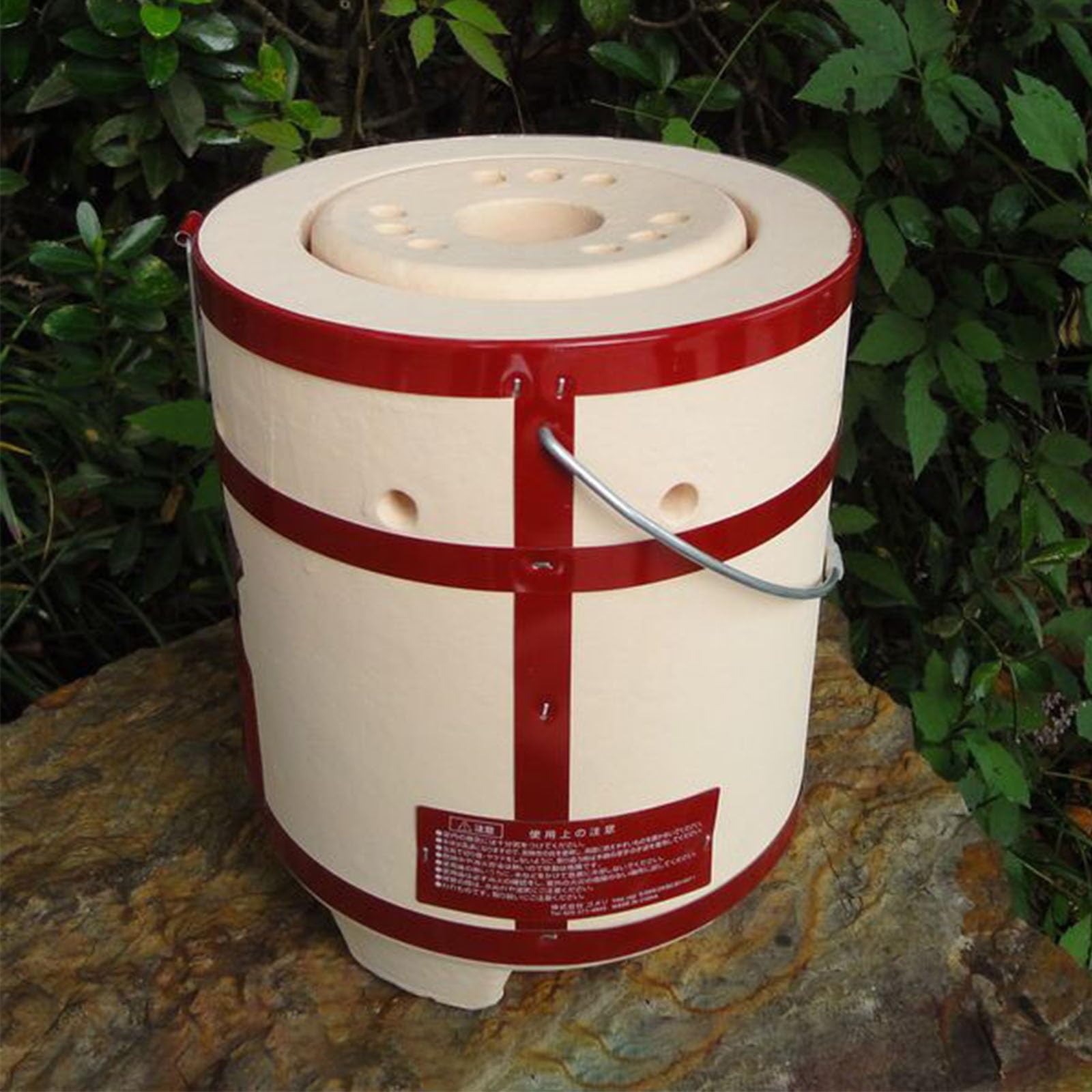 Gliniany piec na węgiel drzewny, grill ceramiczny w stylu japońskim, gotowanie na świeżym powietrzu i grill piknikowy, stylowy design do grillowania i gotowania