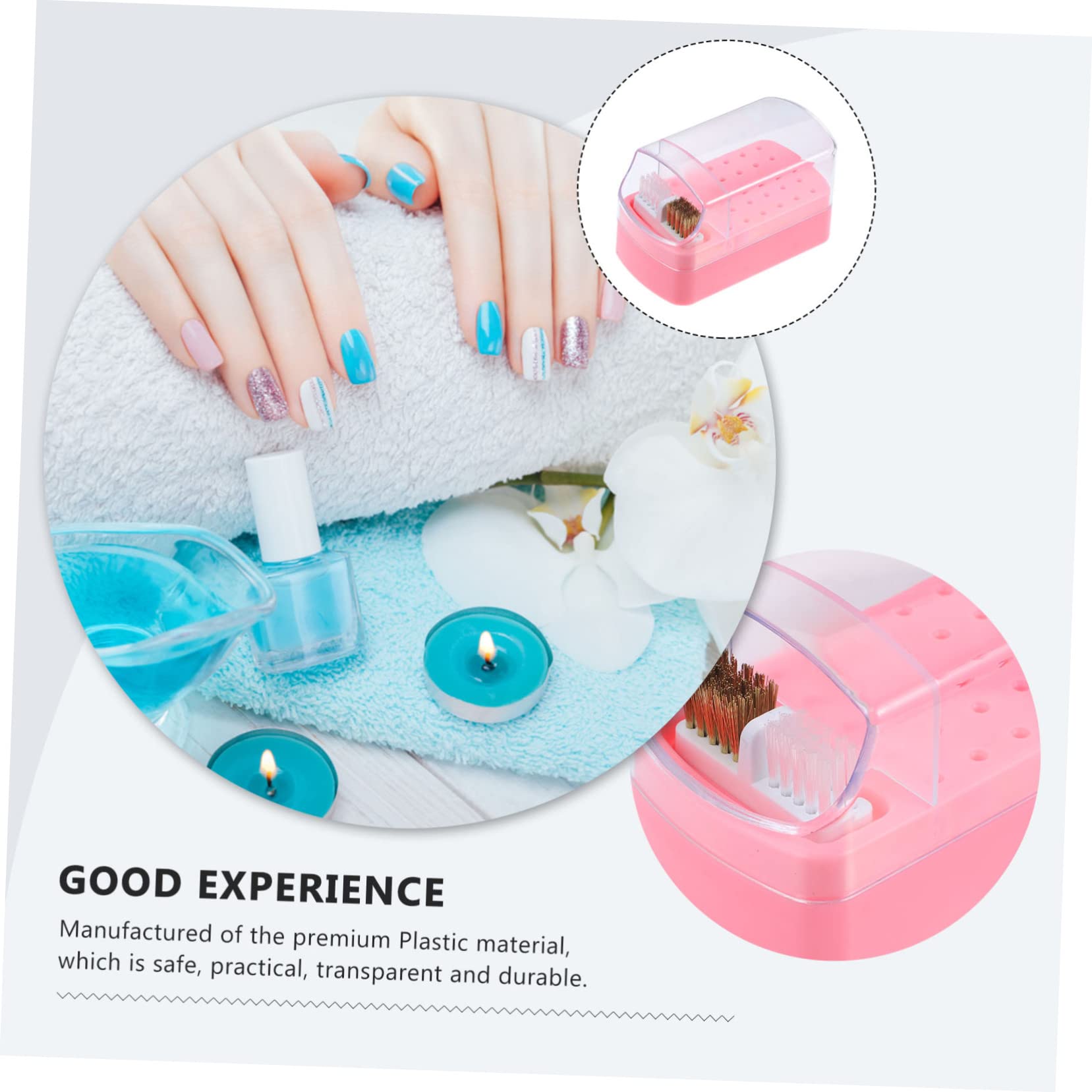 Healeved 3pezzi Organizer Per Punte Per Unghie Con Scatola Di Pulizia Per Accessori Manicure Design Compatto e Pratico Per Unghie