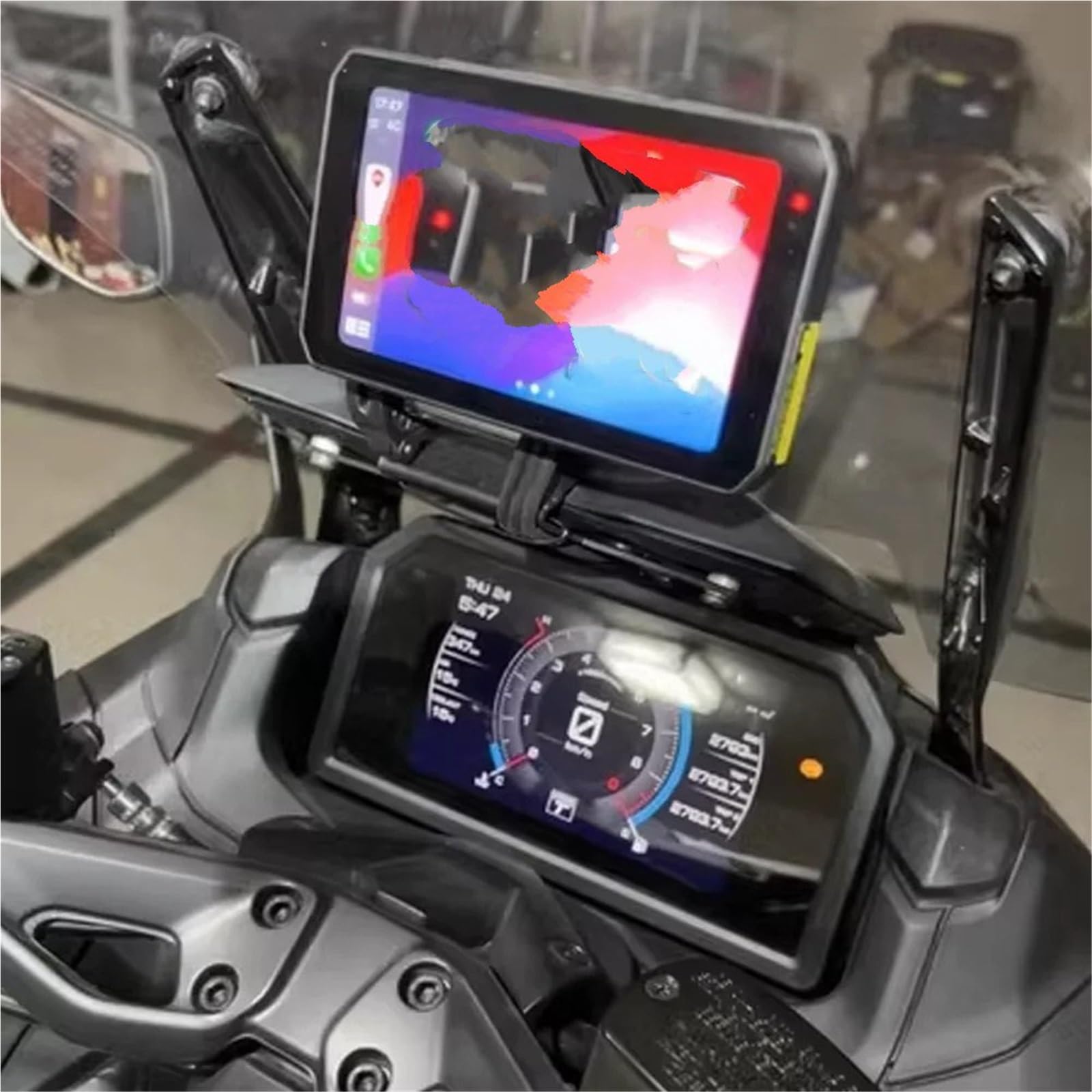 Uchwyt na telefon Do T-MAX 560 2022 2023 Akcesoria motocyklowe Uchwyt do montażu nawigacji GPS Smartfon Uchwyt adaptera Motocyklowy uchwyt nawigacyjny GPS