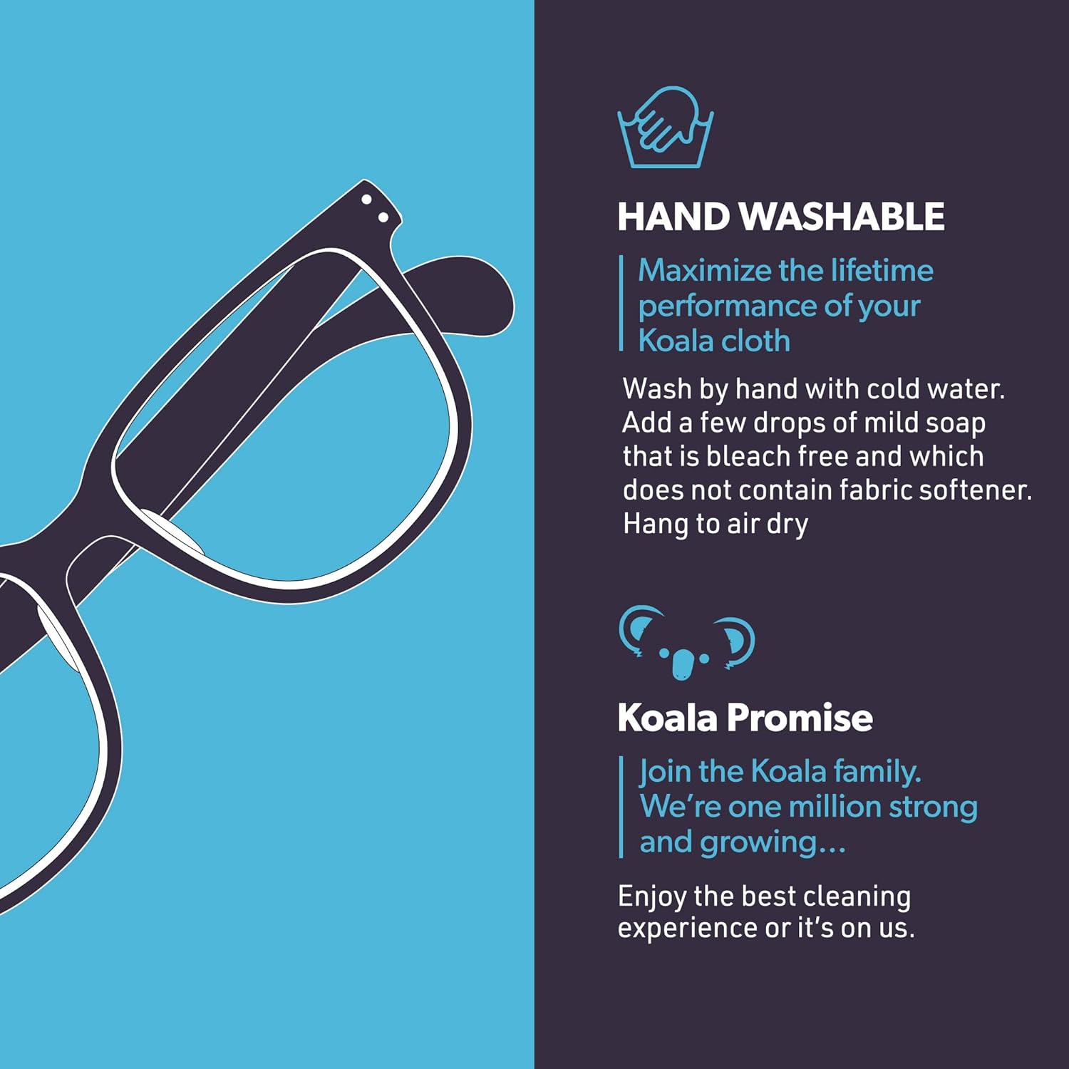 Koala Lens Cleaning Cloth | Japanese Microfiber Glasses and Screen Cleaner | Safe for All Multi-Coated Eyeglass and Camera Lenses (Pack of 6) : Health & Household