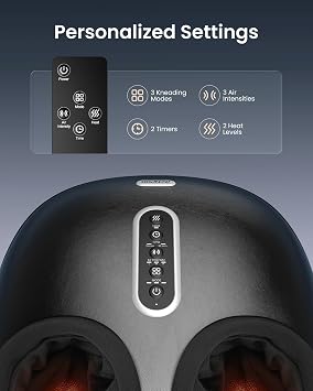 RENPHO 2026 [Upgraded] Foot Massager with Heat, Shiatsu Foot Massager for Plantar Fasciitis, FSA Eligible HSA Store Eligible, Deep-Kneading & Compression, Birthday Gifts for Women Men, Size Up to 12