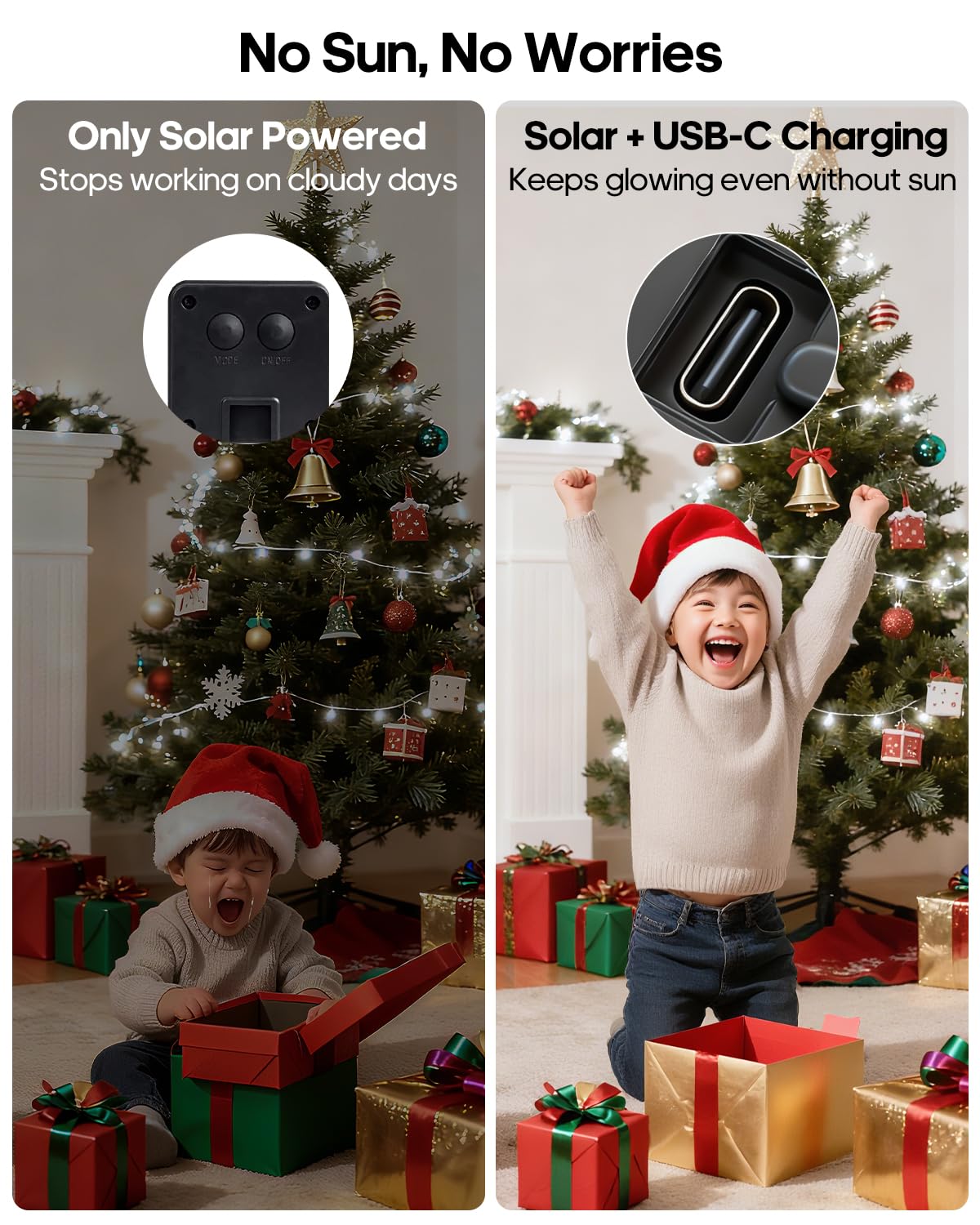 ICRGB Guirnaldas Luces de Cuerda Solar al Aire Libre, 72 pies, 200 Luces LED de Cuerda Solar al Aire Libre Impermeable Jardín Luces Solares Decorativas para Patio Piscina Boda Navidad