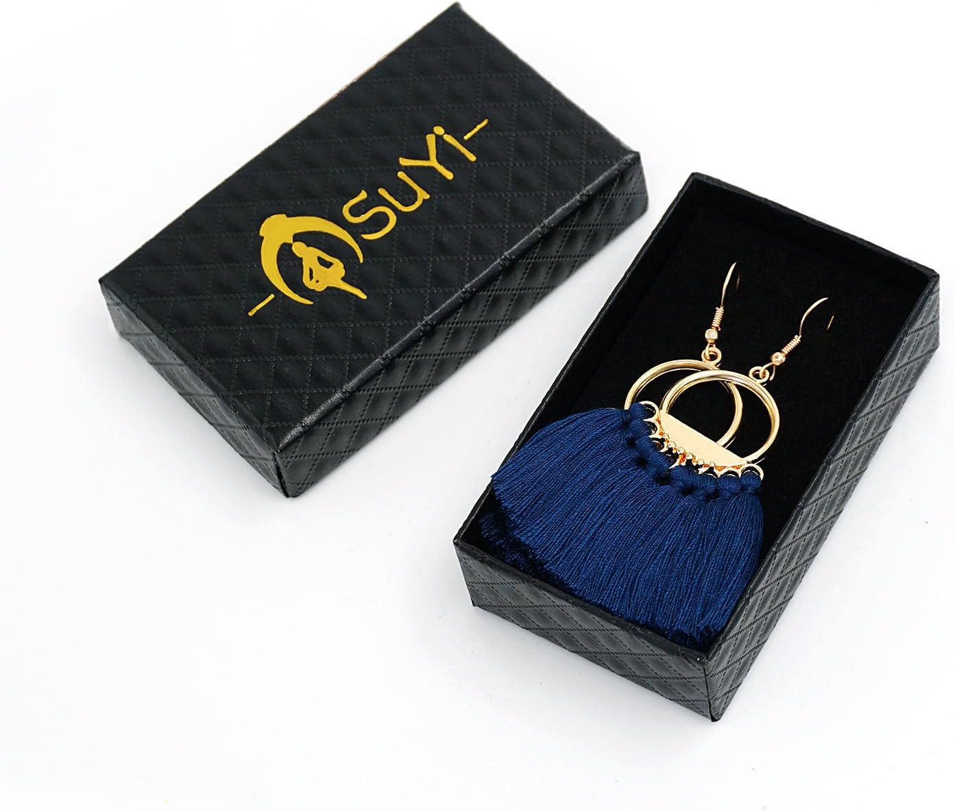 Suyi Women Tassel Earrings Bohemia Fan Shape Thread Tassel Statement Drop Dangle Earrings for Girl Lady - Image 6