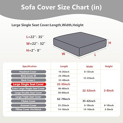 Miniatura 2 de Fundas de sofá relajantes para el hogar, fundas de sofá de héroe, fundas de cojín para sofá, fundas elásticas para sofás y sofás (trigo-gris claro,