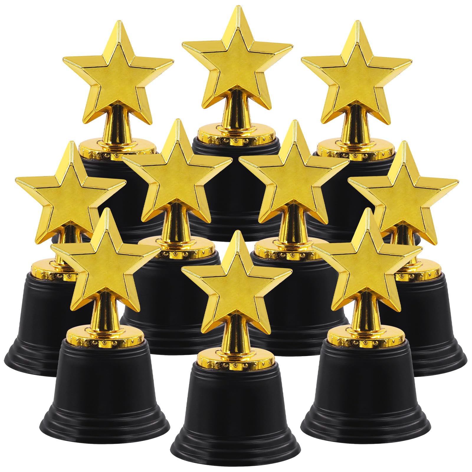 NUOBESTY Lot de 4 trophées en forme d'étoile pour enfants, étudiants, camarades de travail et adultes