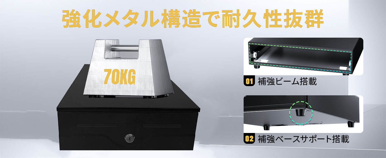 Amazon | NUSRATS キャッシュドロア 小型 レジスター 手動式