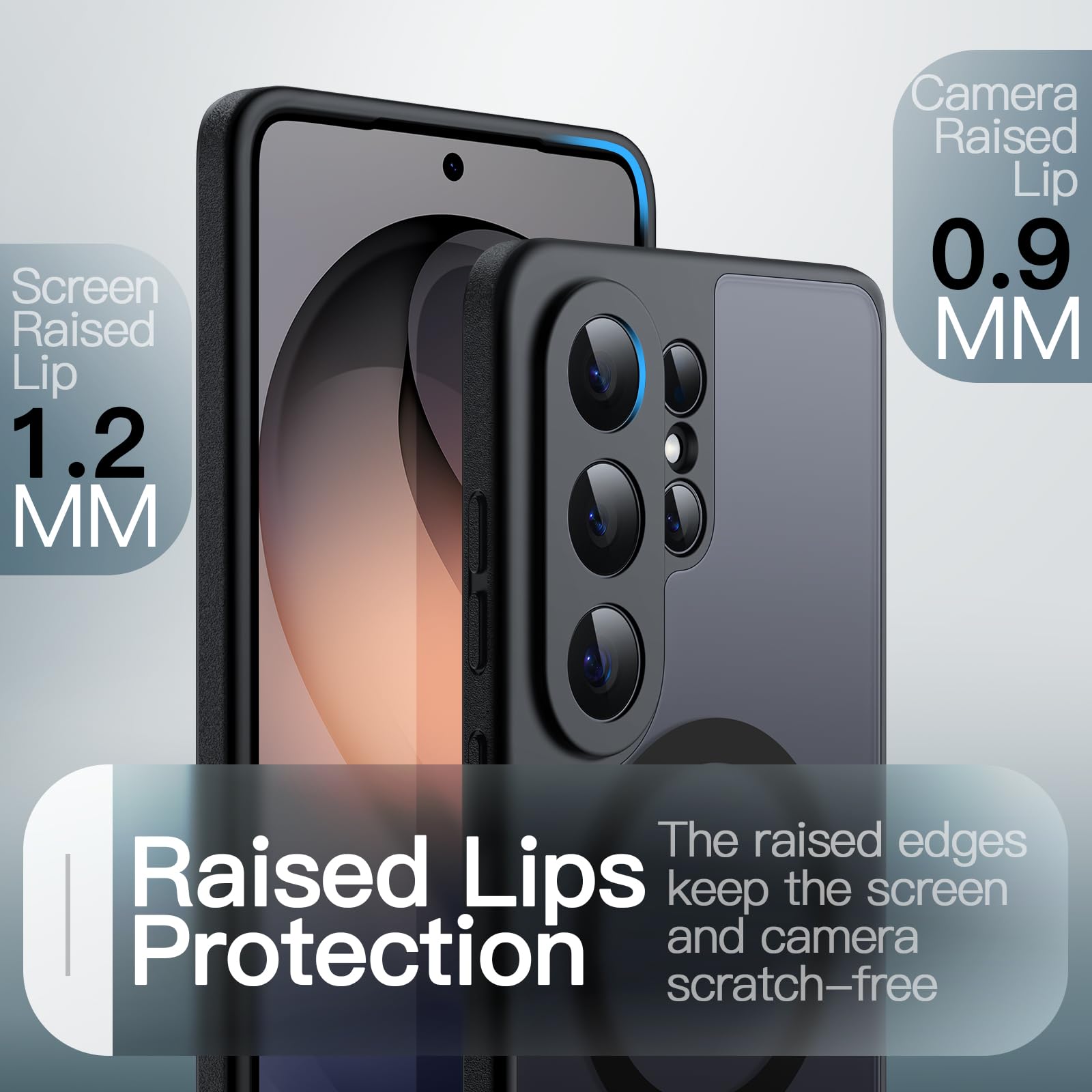 JETech Cover Magnetica per Samsung Galaxy S26 Ultra, Compatibile con MagSafe, Protezione Completa dell'Obiettivo della Fotocamera, Custodia Antiurto con Retro Opaco Traslucido (Nero)
