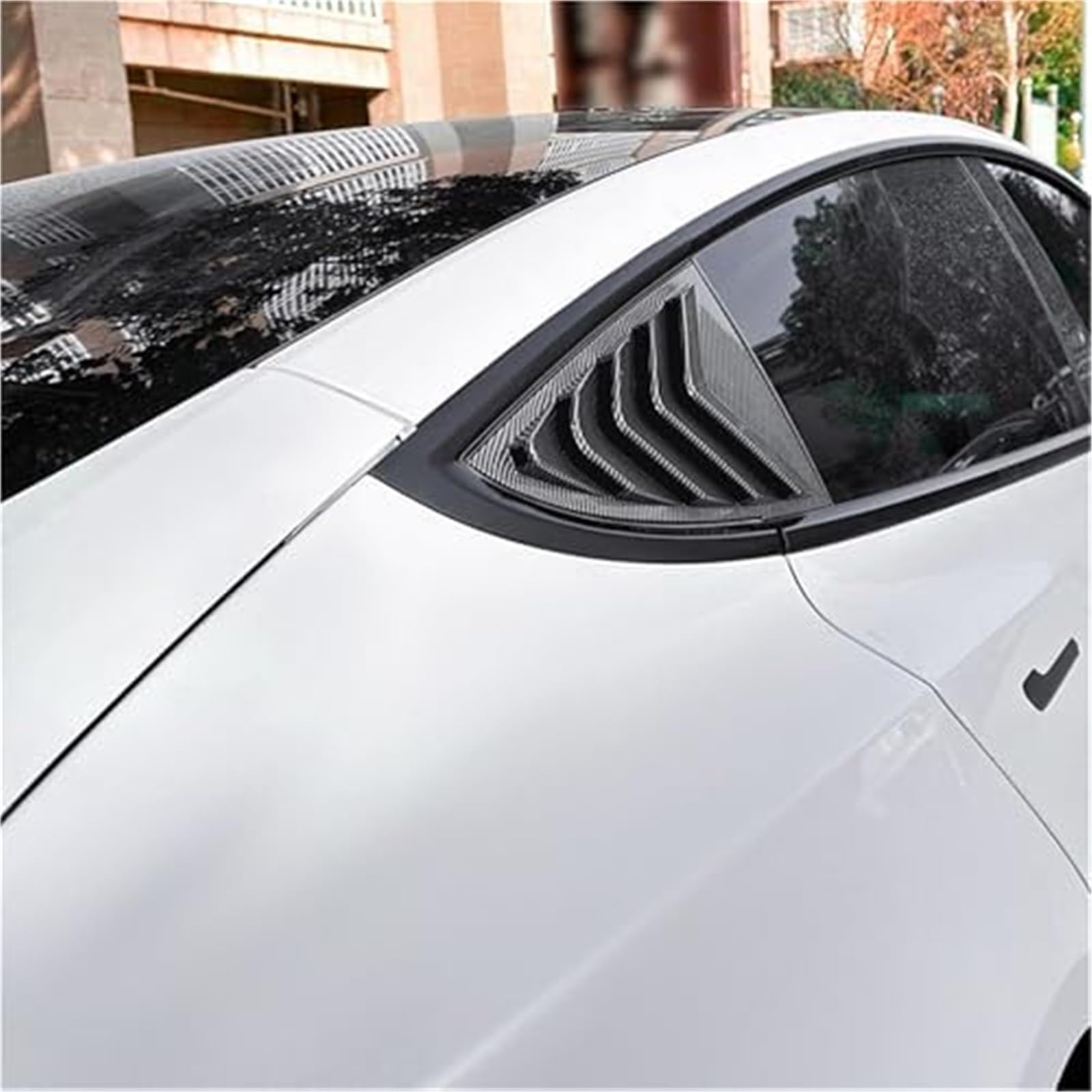 Protector de Cristal Trasero Rejilla de Ventana Trasera, Rejillas Laterales Coche, ventilación, Cubierta persianas, embellecedor, para Modelo 3 2017-2023 Y 2020