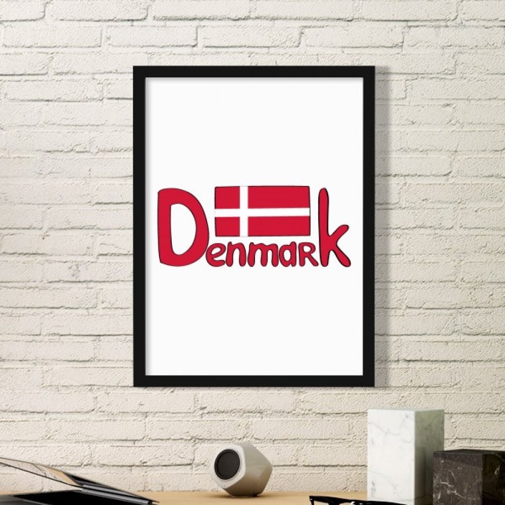 Cadre photo en bois de qualité supérieure motif peinture d'art Danemark