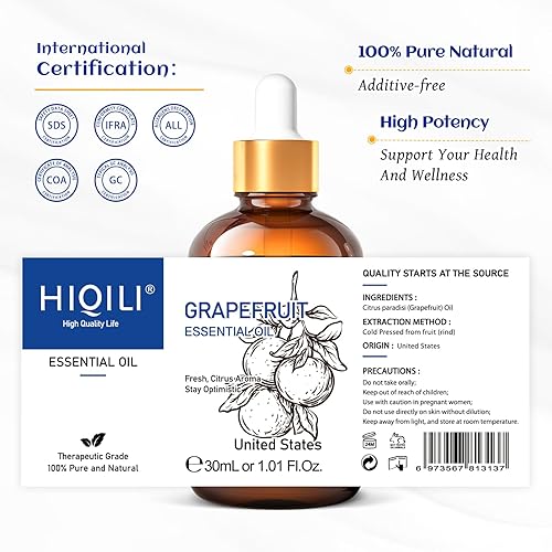 Miniatura 8 de HIQILI Aceite esencial de eucalipto de limón, aceites de primera calidad sin diluir 100% puros y naturales, 1.0 fl oz