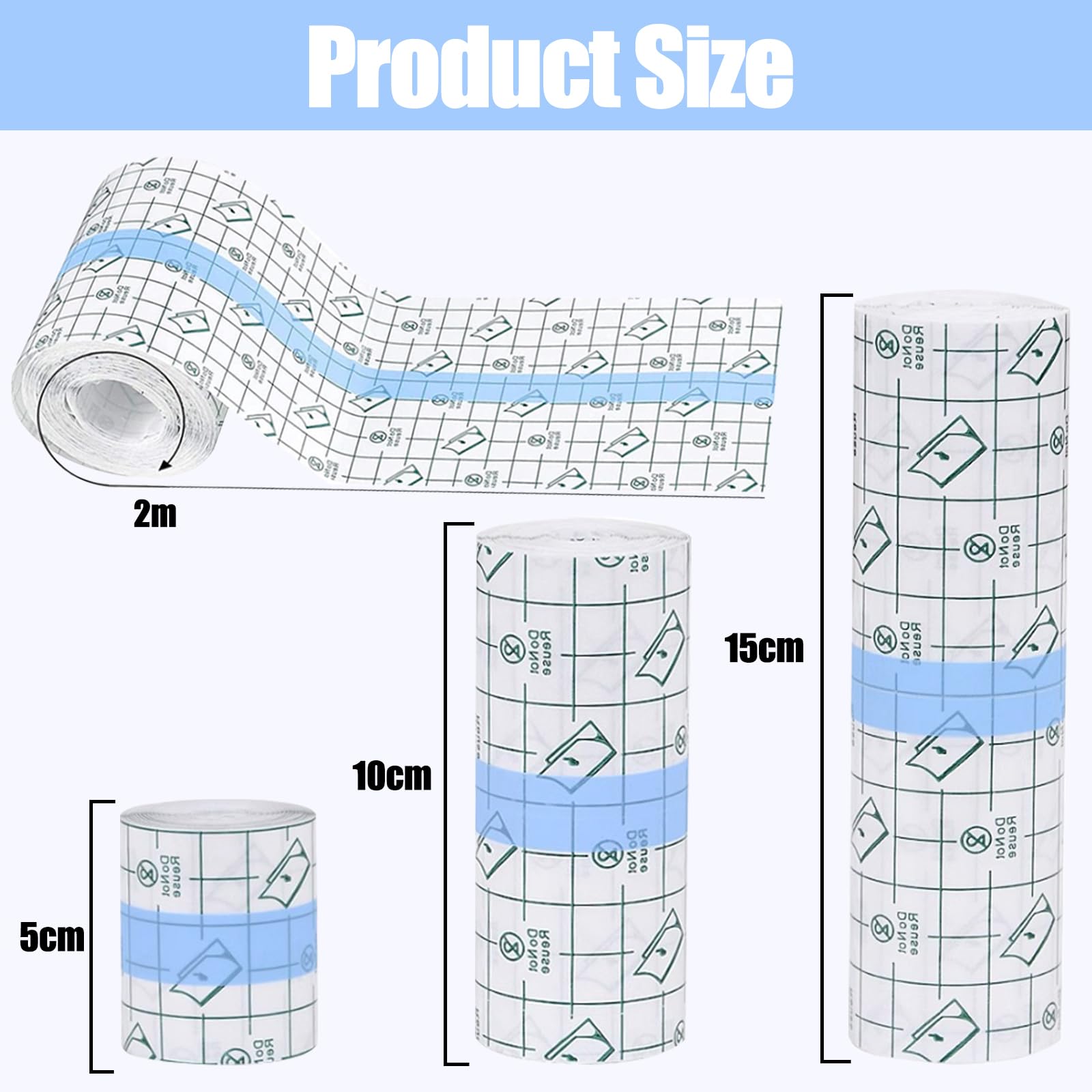 BDSHUNBF 3 Rolls Tattoo Aftercare Waterproof Bandage - Image 2