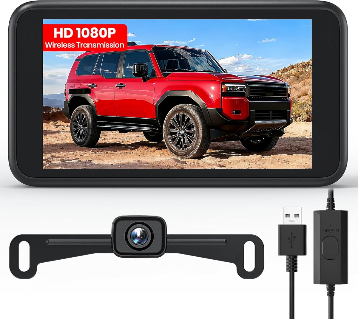 AUTO-VOX Wireless Backup Camera for Car Easy Install 5" Monitor USB Port