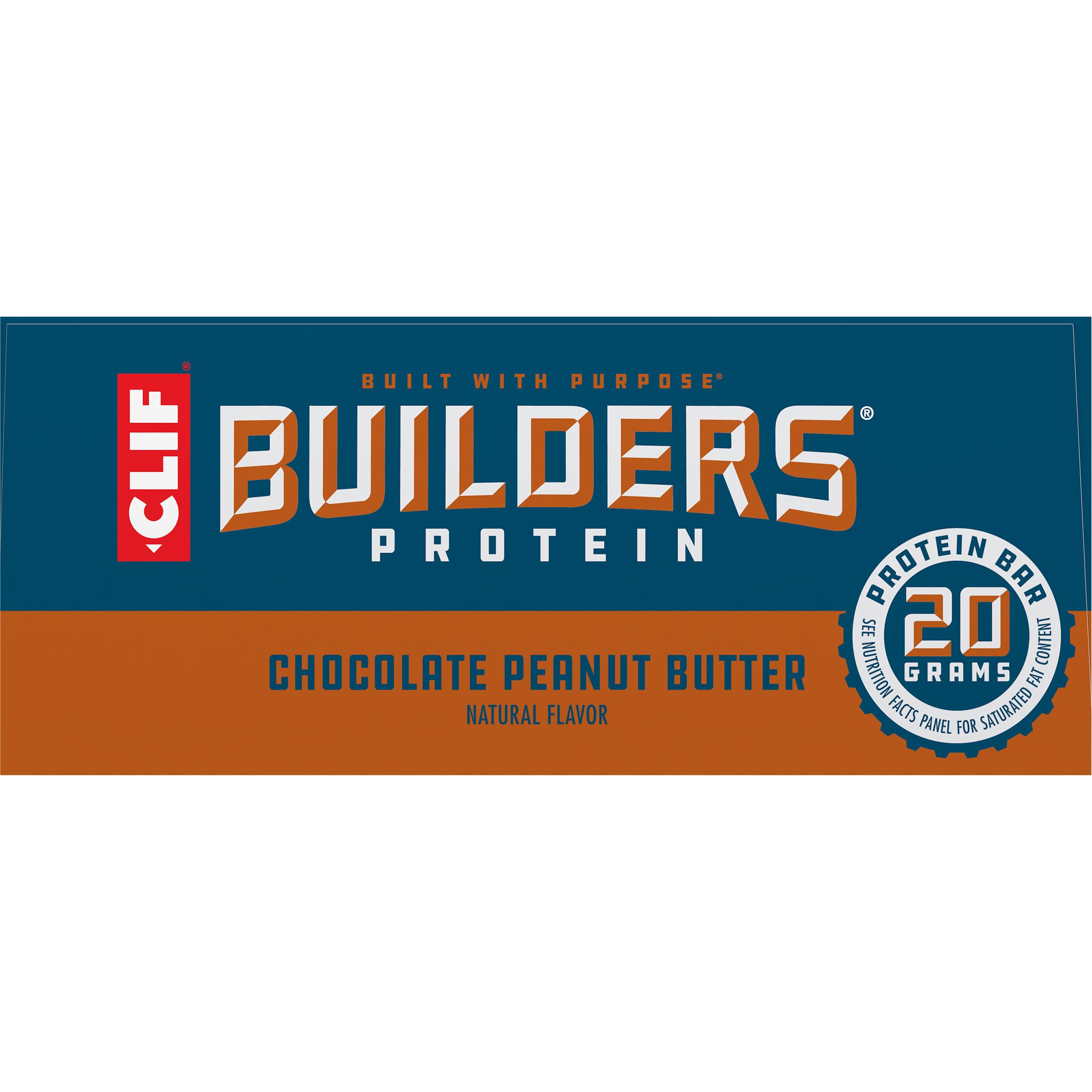 CLIF BUILDERS Protein Bars - Chocolate Peanut Butter Flavor - 20g Plant Based Protein - Gluten Free - Non-GMO - Low Glycemic - No Artificial Sweeteners - 2.4 oz. (6 Pack) — Amazon image 16