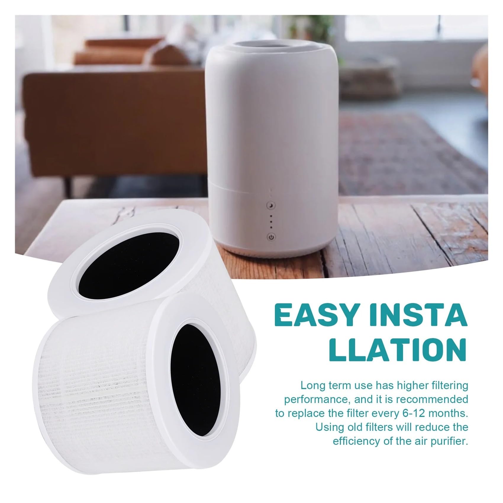 Elemento de Repuesto para Purificador de Aire, Compatible con LEVOIT