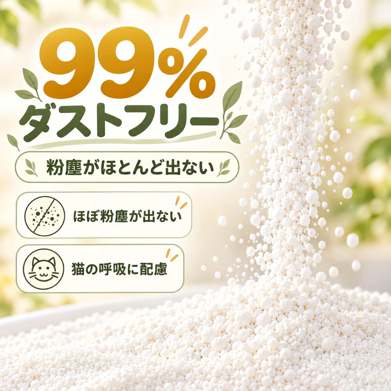 Amazon | HoneyCare キャッサバ猫砂 ハニーケア 猫砂 強力固まる