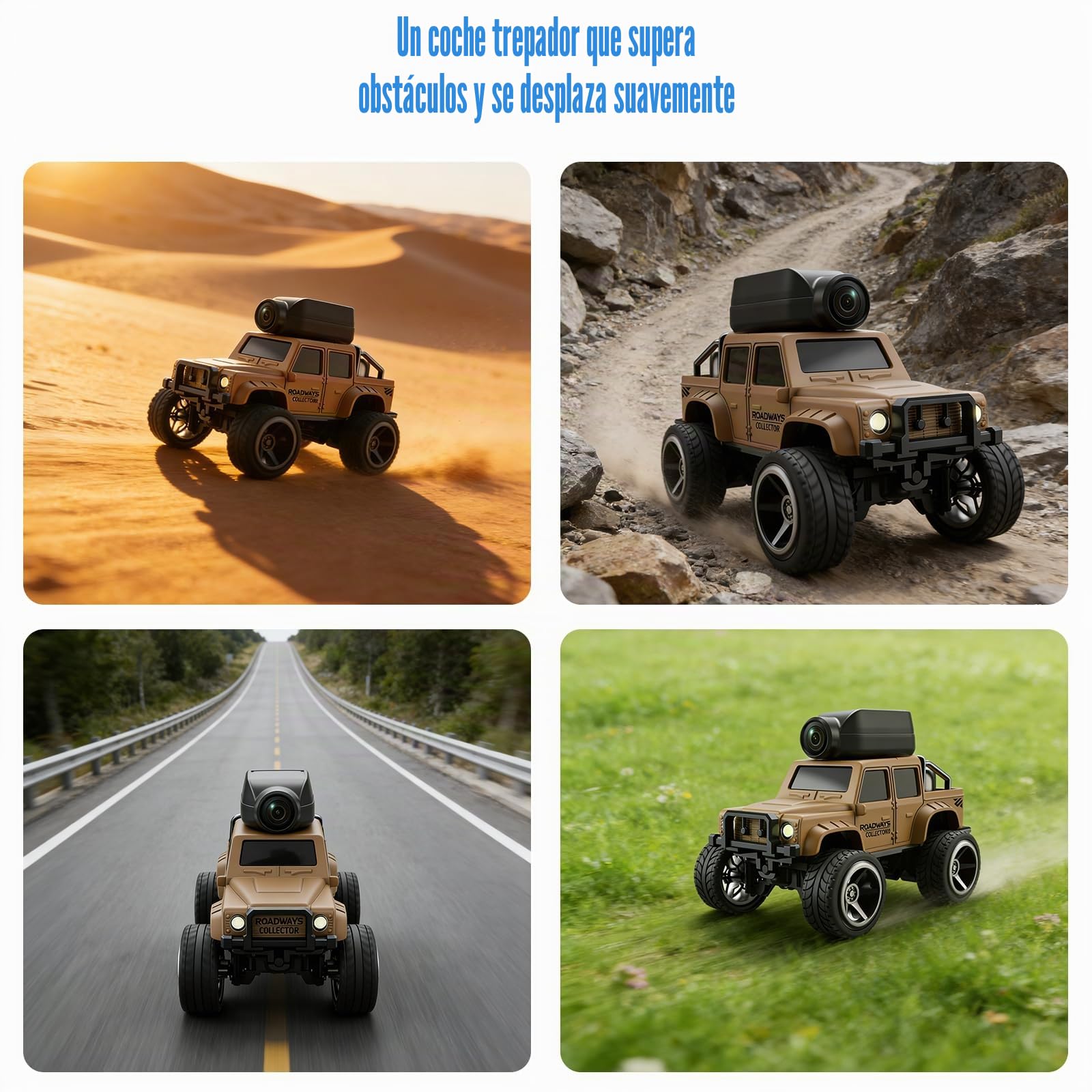 OBEST Coche Teledirigido con HD Cámara,RC Truck, Control de Aplicación, Transmisión WiFi de Fotos, 2 Modos de Velocidad, Cámara Extraíble, Camión de Juguete para Niños y Adultos