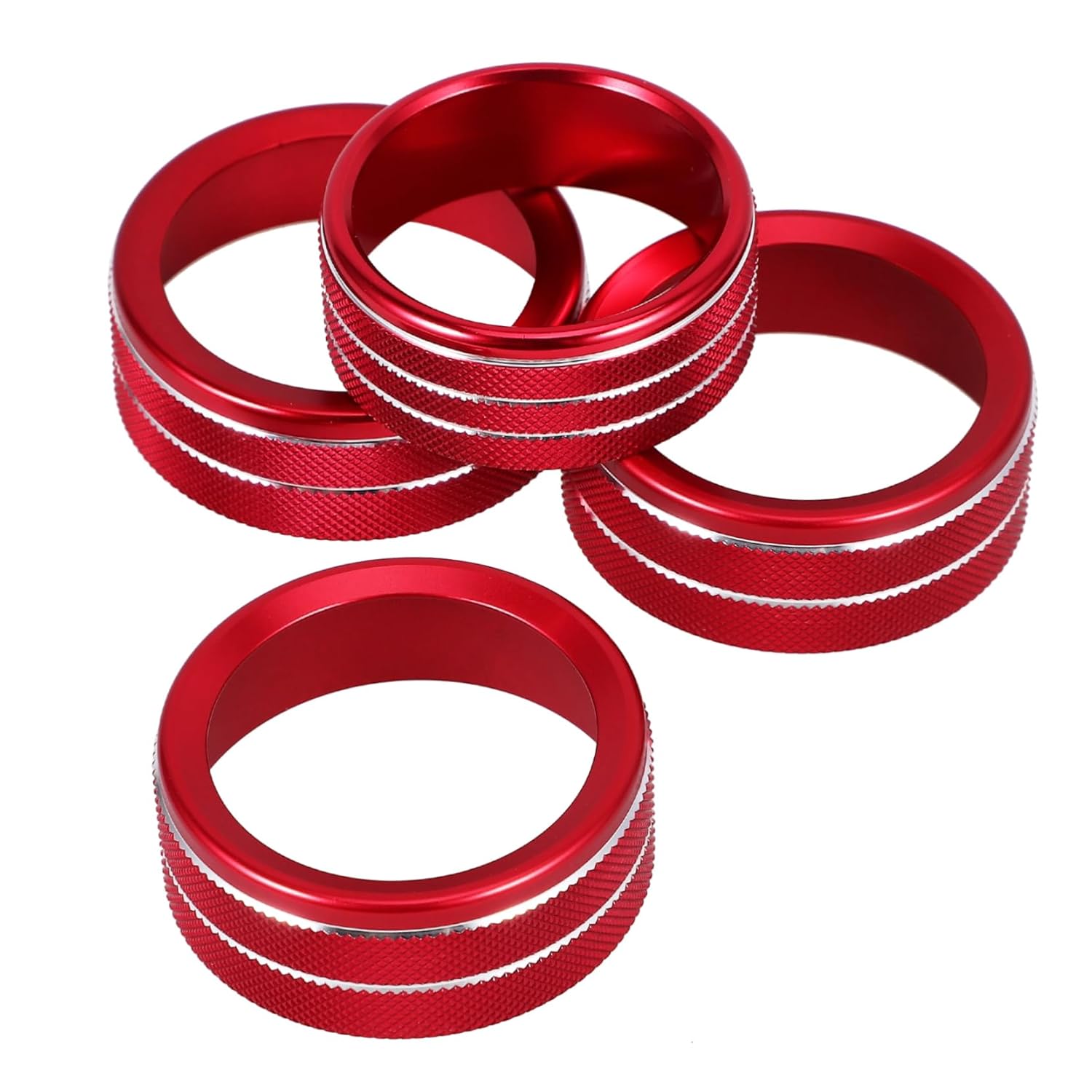 Gatuida 20pcs Air Conditioner Knob Covers Stylish Decorative for Car Interior Easy to Install Air Conditioning Control Knob Accessories Red