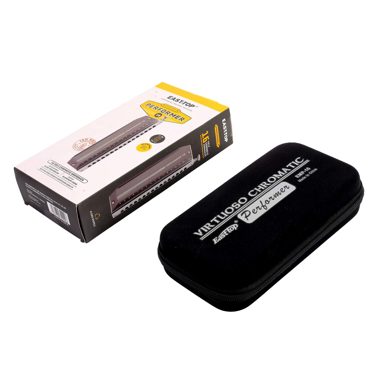 Clé d'harmonica chromatique de mise à niveau de 16 trous 48 tons East Top de C, harmonica professionnelle pour adultes, étudiants et amateurs d'harmonica