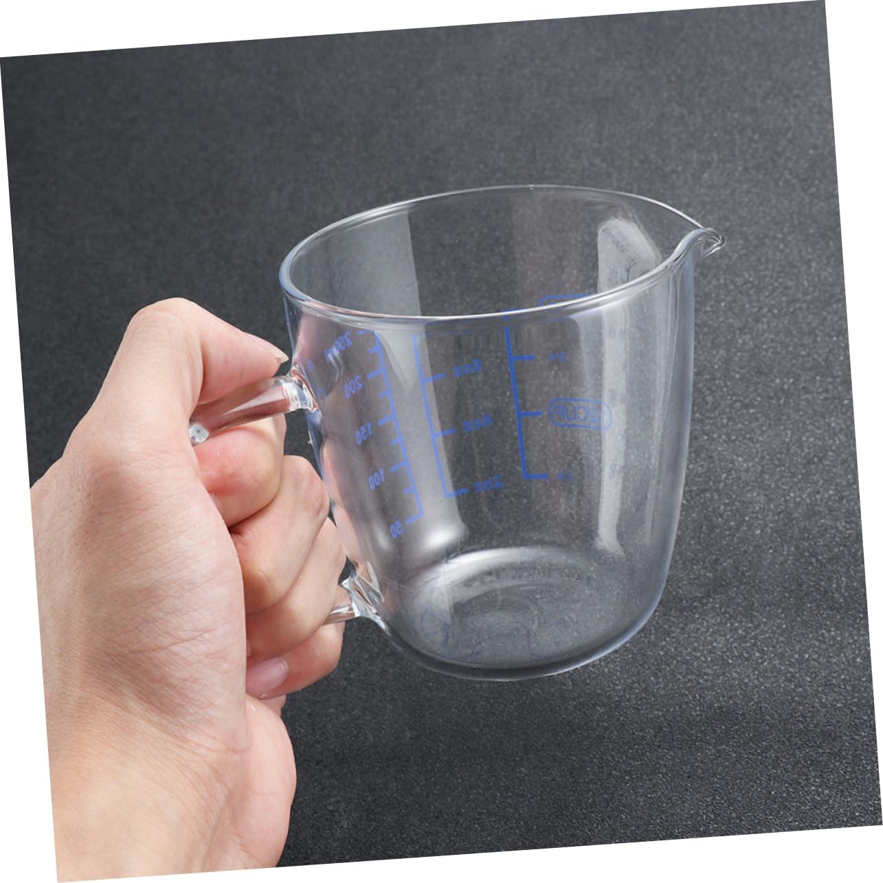 STOBAZA 2pcs Glass Measuring Cup High Borosilicate Baking Cups Graduated Scale Liquid Measuring Tools for Household Cooking and Baking