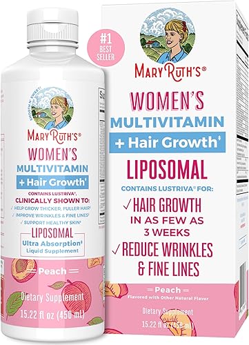 Miniatura 2 de MaryRuth's Multivitamínico para mujer + Lustriva para el crecimiento del cabello, apoyo para la menopausia y multimineral líquido diario, paquete de